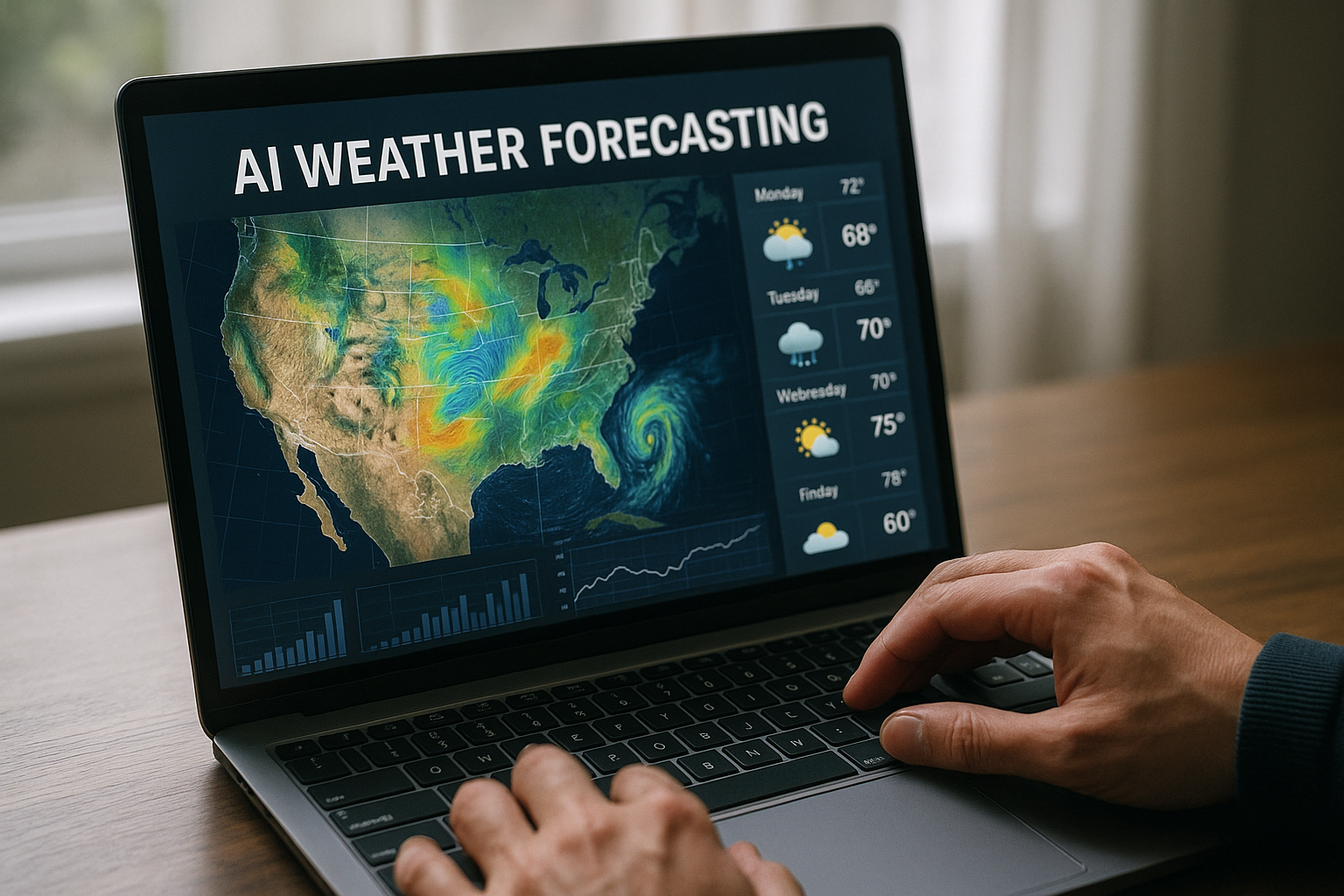 AI Weather Forecasting on a Laptop