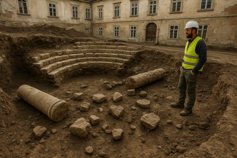 Ancient Roman Theater Unearthed Beneath Sisak Town Hall